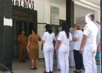 OHITO LAI’A, SKM Pimpin Langsung Apel Pagi Diwilayah UPTD Puskesmas Kecamatan Onolalu.