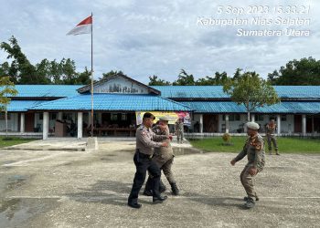 Sat Samapta Polres Nias Selatan melaksanakan pelatihan dan pembinaan Satpol-PP