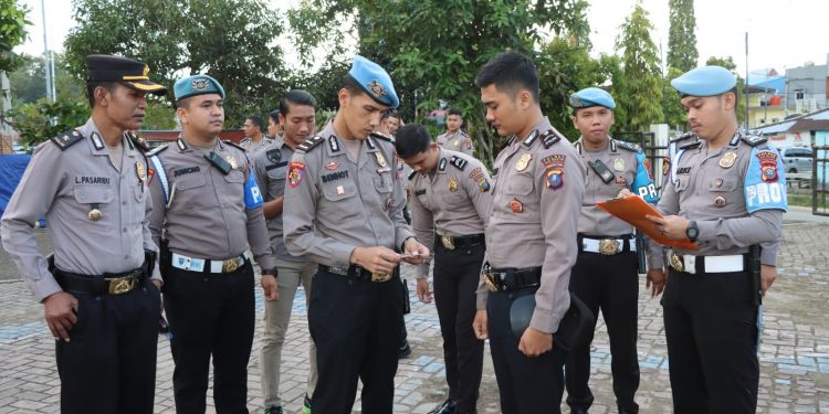 Gelar Gaktibplin Seksi Propam Polres Nias Selatan Cegah Pelanggaran Personil.
