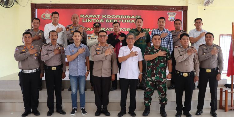 Polres Nias Selatan Gelar Rakor Lintas Sektoral “OPERASI MANTAP BRATA TOBA 2023-2024”
